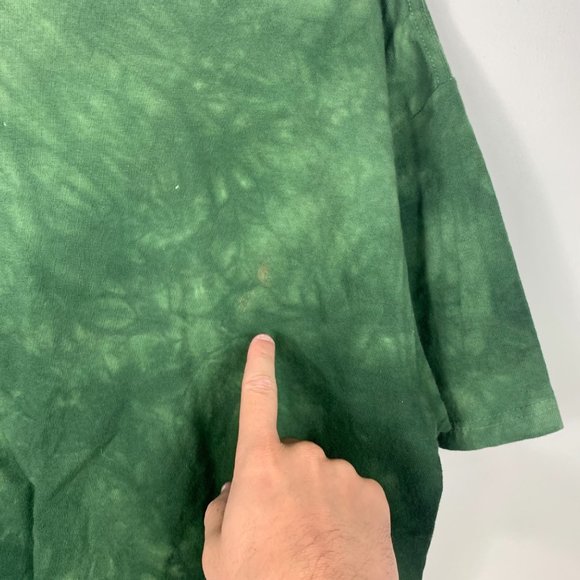 The Mountain Tiger T-Shirt Mens Size L Green Cotton Double-Sided Animal Print - Picture 7 of 7